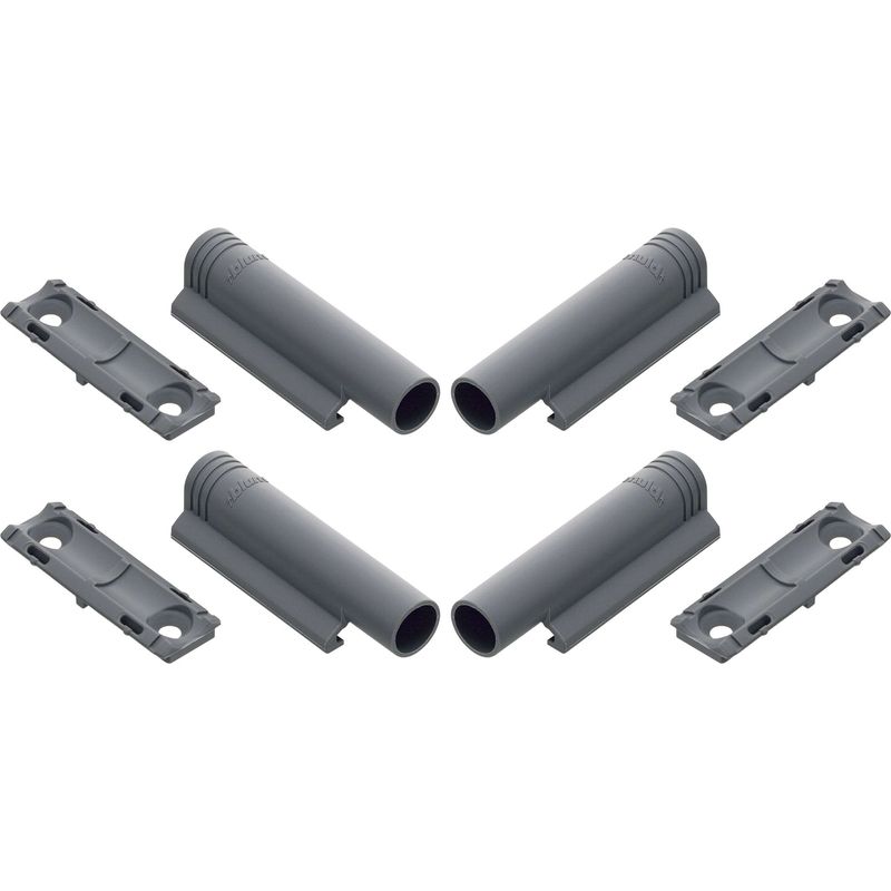 4x Blum 970.1201 Schraubhalterung Für Blumotion Türdämpfer, Grauer Kunststoff, 59 X 20 Mm, Küchenschrank-scharnieradapter, Anschlag, Kolbenverschluss