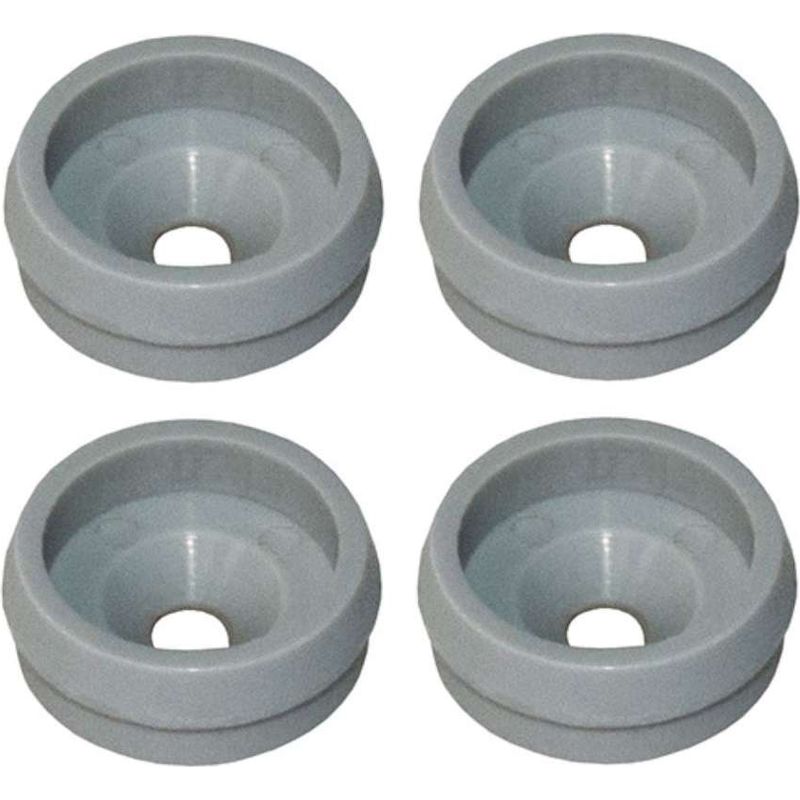 4x Gemini Bodenführungsschiene Für Schiebetüren, Grauer Kunststoff, 17 X 6 Mm, Zum Anschrauben, Zur Befestigung Der Unteren Schiene