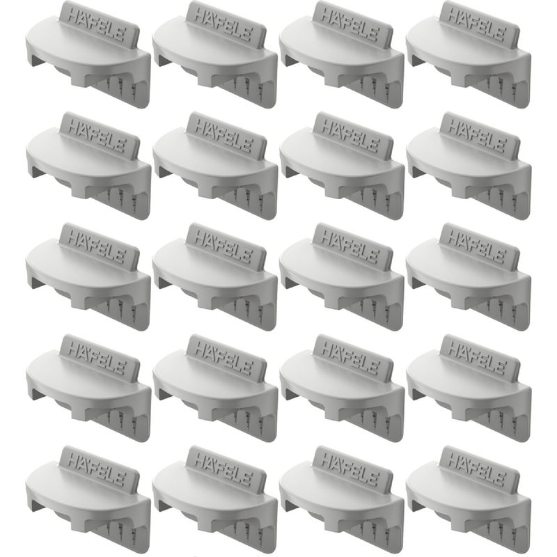 20x Rückwand-verbindungsstücke Für Stärken ≥ 12 Mm Aus Grauem Kunststoff, Werkzeuglos, Halteplatte Für Schublade, Schrank, Boden, Verbindungsstelle
