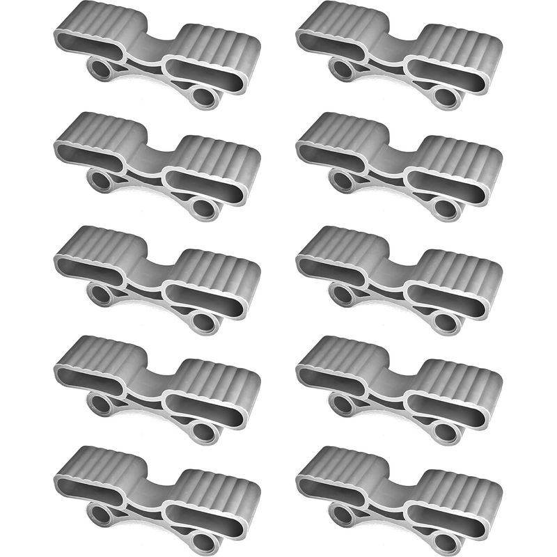 10er-pack Lattenrostkappen 38 X 12 Mm – Doppelt Gelagert, Aus Weichem Gummi – Befestigung Für Lattenroste Mit Ø 11 Mm Zapfen – Grau