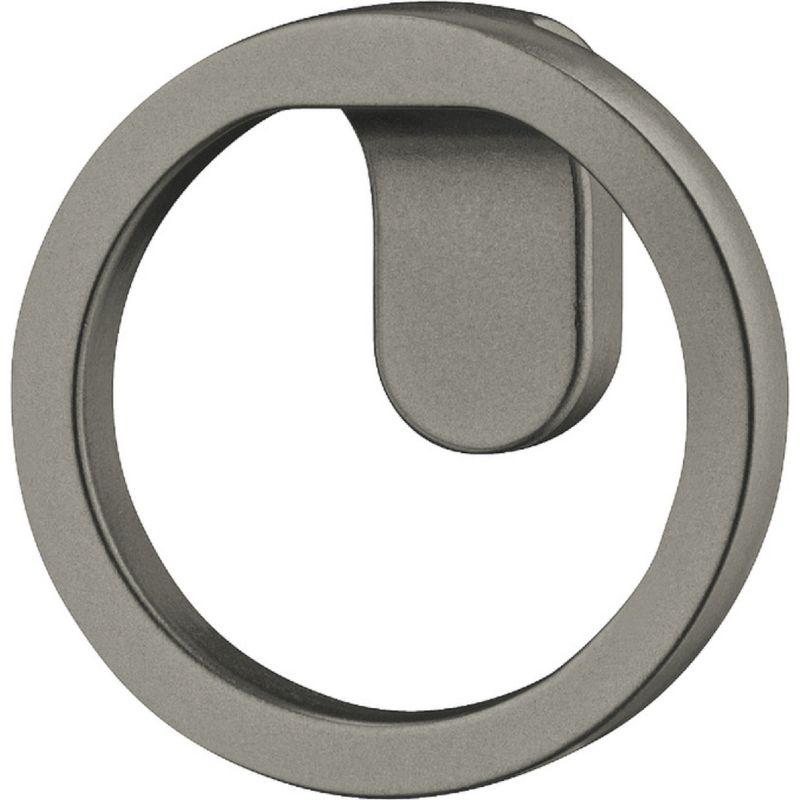 Moderner Runder Möbelknopf Aus Verzinkter Legierung, Ø 51 Mm, Sockel 23 X 15 Mm, Für Schrank-, Schubladen- Oder Türgriffe, Metallicgrau