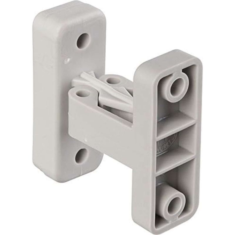 Schraubbarer Torstopper 48 X 18 Mm – Grauer Kunststoff – 35 Mm Achsabstand – Für Garagentore – Robuste Befestigung