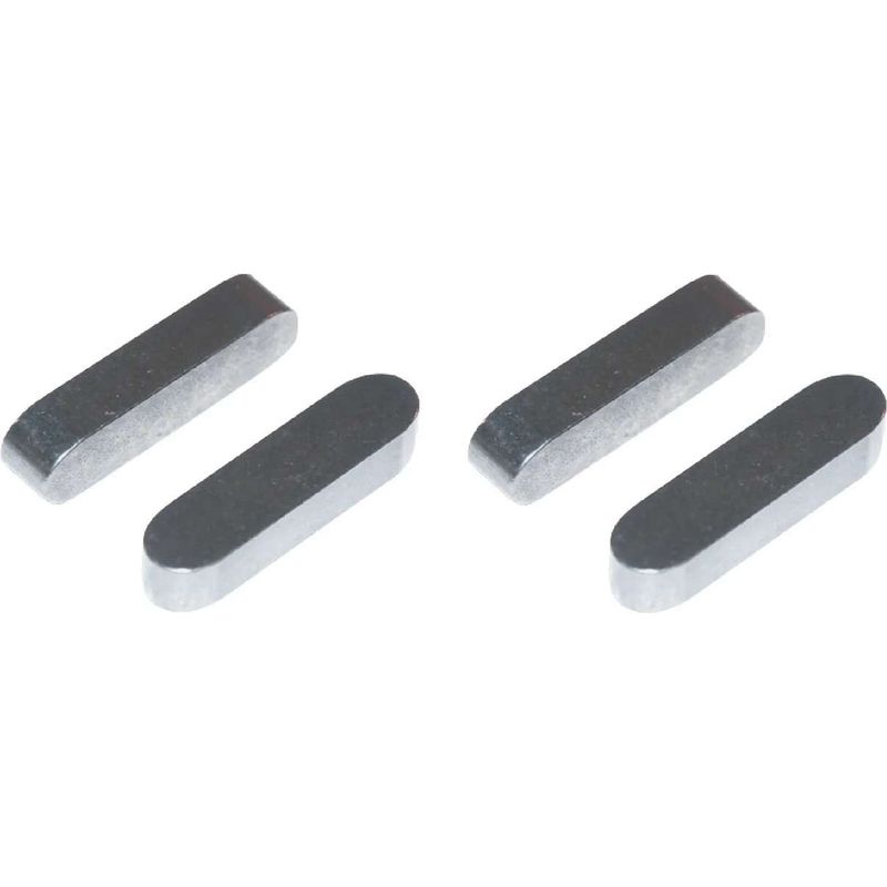4x Parallelkeil Mit Abgerundeten Enden, Stahl, Form A, Din 6885, Traktor-/mähwerks-/fräswellenbefestigung, Mechanischer Messeranschlag, Radbefestigung, 6x6x40 Mm