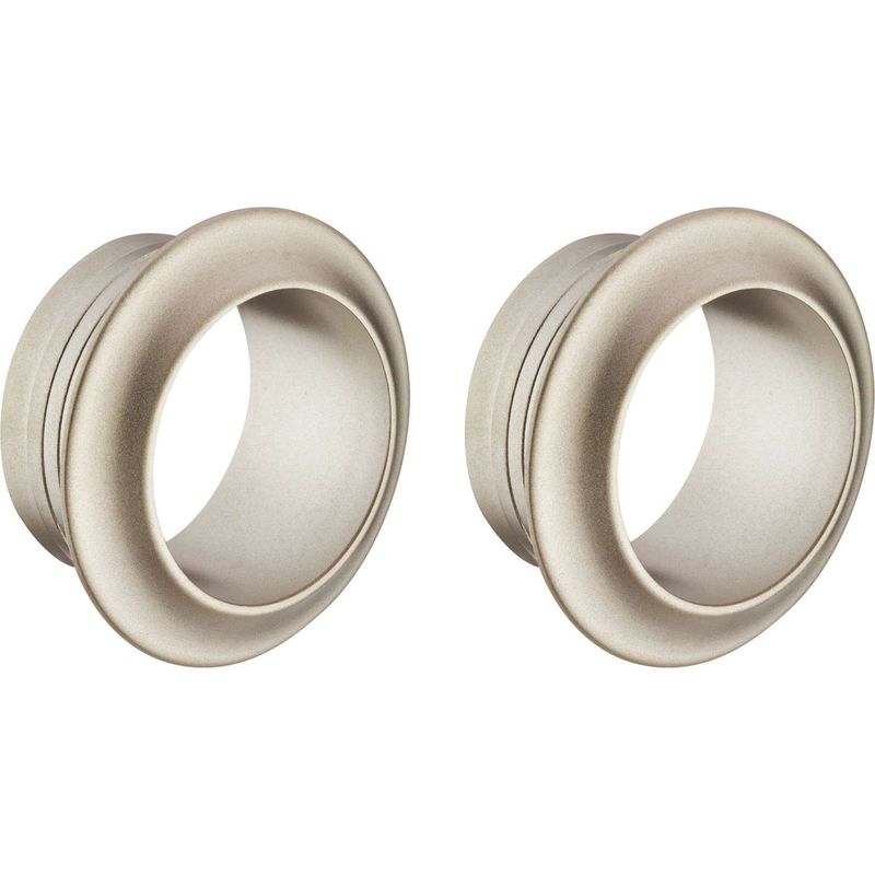 Set Mit 2 Runden 16-mm-rosetten – Für Aufgesetzte Espagnolette-druckriegelschlösser – Oberfläche In Mattem Nickel – Strapazierfähiger Kunststoff