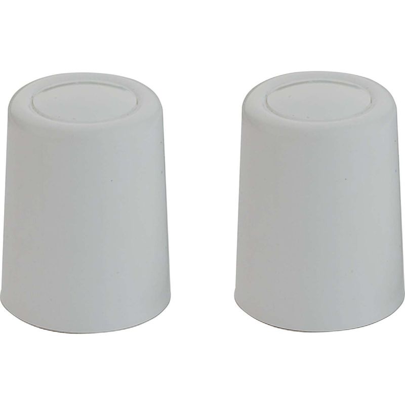 2x Türstopper Aus Kunststoff Mit Schraubenabdeckung Ø27x30mm, Schubladen-/deckelstopper, Zum Anschrauben, Grau