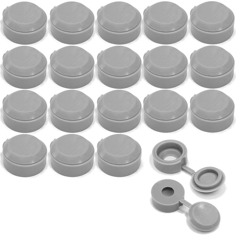 Packung Mit 20 Universellen Grauen Schraubenabdeckungen – Schutzkappen Für Ein Sauberes Finish – Für Hartholz Und Teakholz