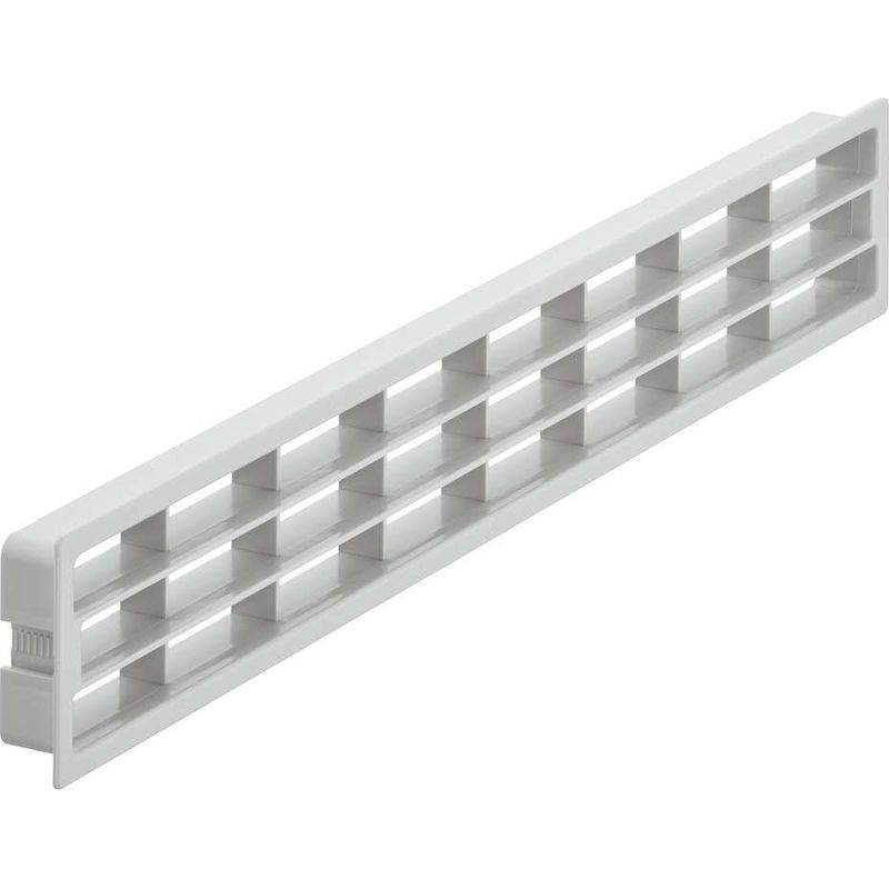 Rechteckiges Lüftungsgitter Aus Delrin-kunststoff – 458 X 65 Mm – Luftzirkulation Über 190 Cm² – Einbau Mit Verstellbaren Clips
