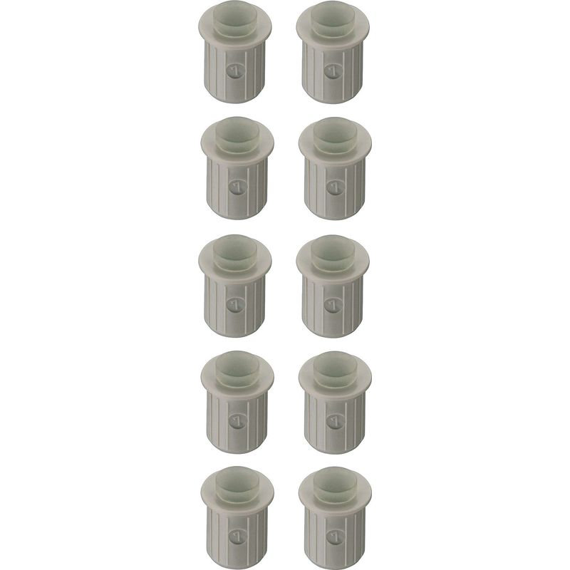 10x 8mm Türstopper Zum Einschieben – Hellgrauer Gummidämpfer – Für Möbel, Schränke, Regale, Küchen, Badezimmer