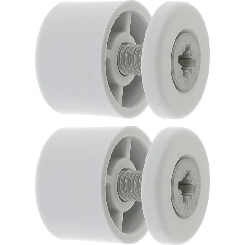 Runde Pvc-lamellenendkappe (15 Mm X 22 Mm) Für Rollläden – Inkl. Unterlegscheibe Und Schraube – Zur Befestigung An Holzkonstruktionen – Hellgrau