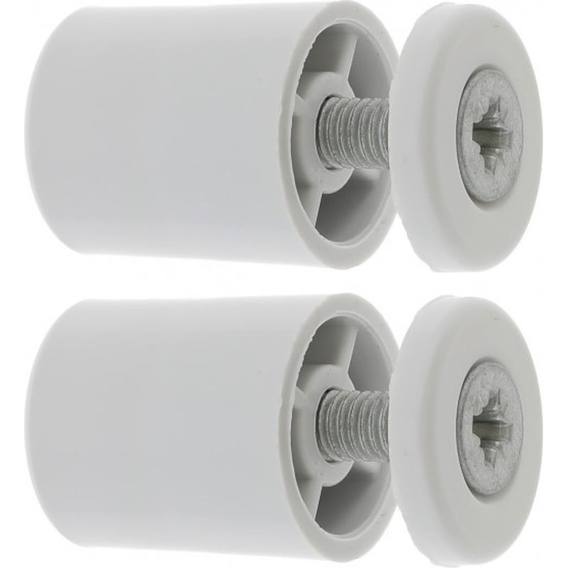 Runde Pvc-lamellenendkappe (25 Mm X 22 Mm) Für Rollläden – Inkl. Unterlegscheibe Und Schraube – Zur Befestigung An Holzkonstruktionen – Hellgrau