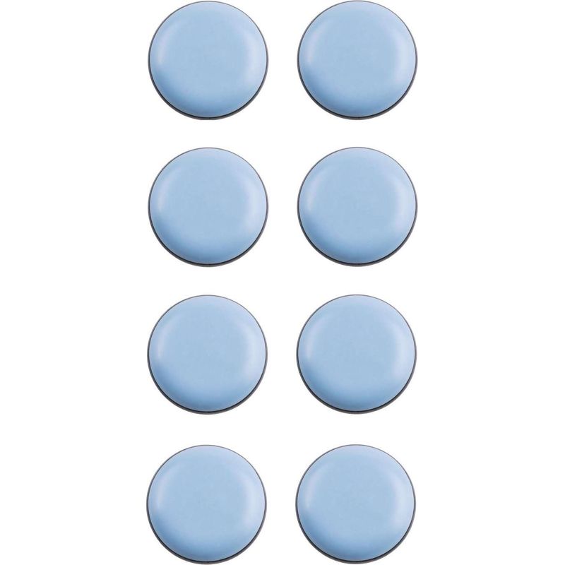 Set Mit 8 Runden 17-mm-teflon-bodengleitern – Selbstklebend Zum Schutz Von Parkettböden – Ideal Für Stuhl- Und Möbelbeine