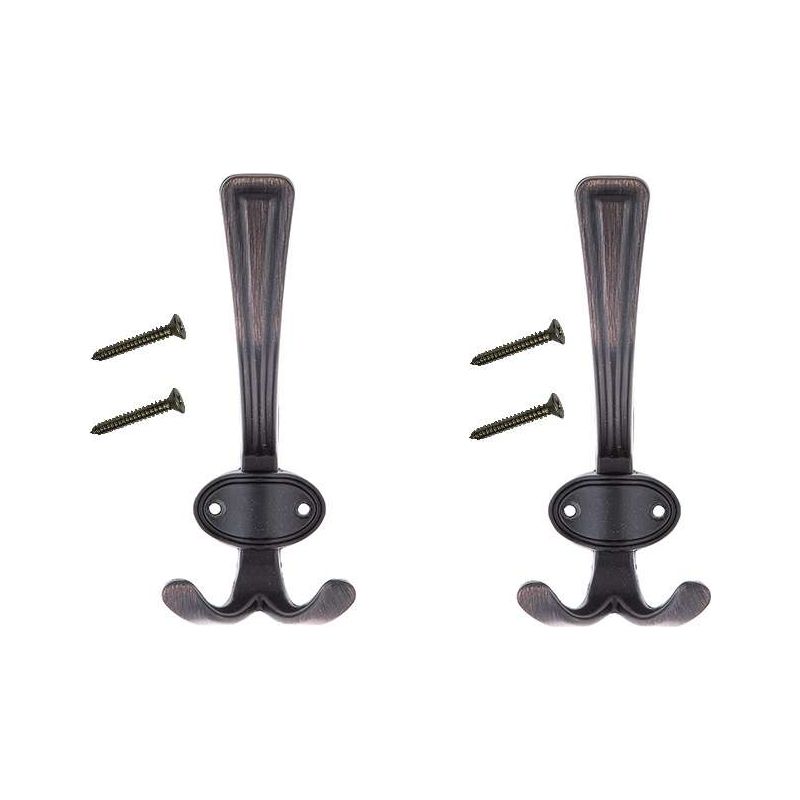 2x Doppelhaken 160 Mm, Vintage-metall, Antikbronze-kupfer, Mit Schrauben, Rustikaler Stil, Wandmontage, Küche, Bad, Garderobe, Handtuchhalter, Besteckhalter, Kleiderhaken, Schrank