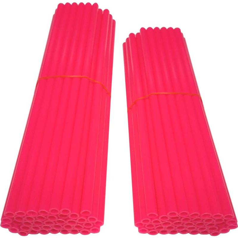 76 Speichenkappen Für Vorder- Und Hinterrad, Felge, Schlauch, Geteilt, 190 Mm 210 Mm, Fahrrad, Moped, Motorrad, Cross, Enduro, Dirtbike, Fluoreszierendes Pink