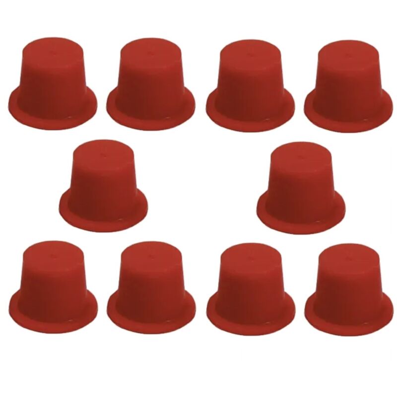10 Rote Kunststoff-staubkappen, Endkappen, Verschraubungen, Schutzkappen Für Hydraulikschläuche/-rohre, Arbeitsdurchmesser 18,6 / 21,1 Mm