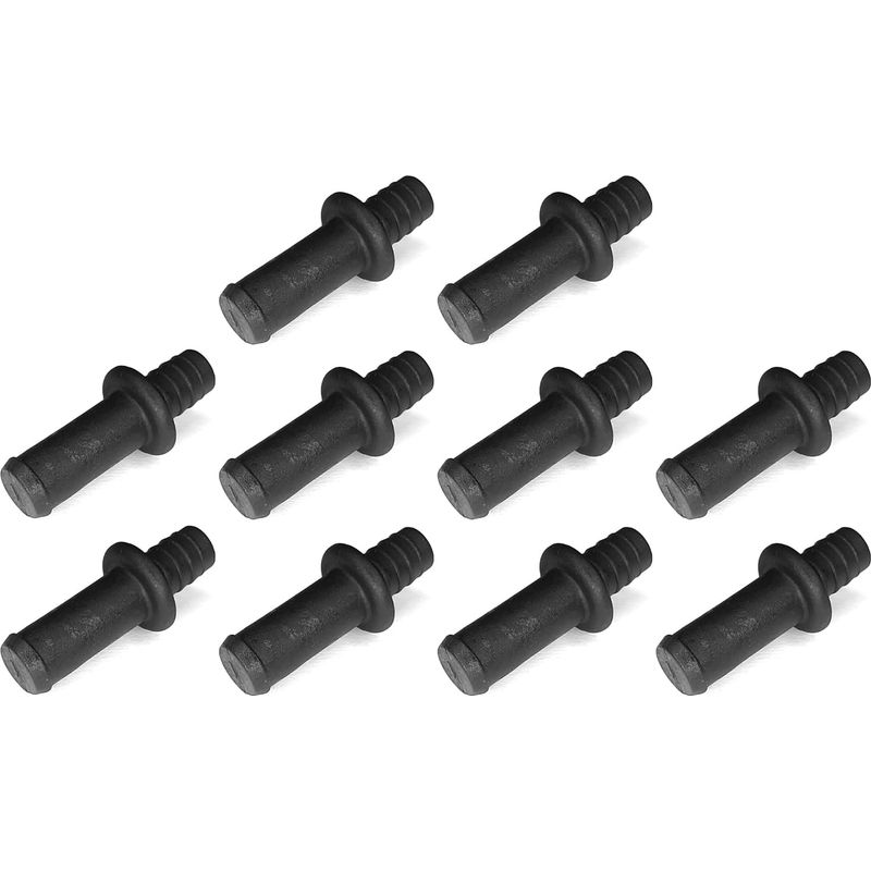 Packung Mit 10 Schwarzen 11-mm-zapfenendkappen Aus Kunststoff – Einsätze Für Lattenroste – Einfache Befestigung Am Bettgestell
