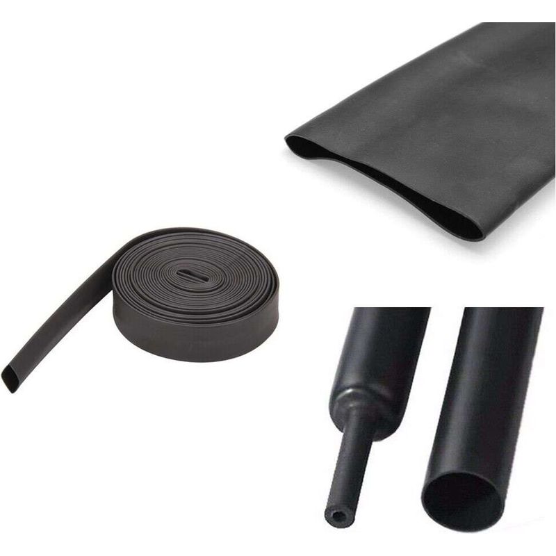 Schwarzer 2:1-schrumpfschlauch Aus Einwandigem Polyolefin, Klebstofffrei, Wasserdicht, Für Elektrische, Elektronische Und Kfz-verkabelung, 3 Mm/1,3 Mm, 1 Meter