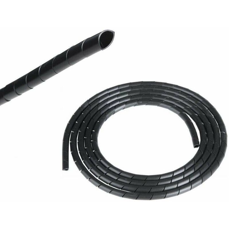 Spiralschlauch, 20 Mm Durchmesser X 30 Mm Länge, 1 M Länge, Schwarze Kunststoffspirale, Kabel- Und Leitungsschutz