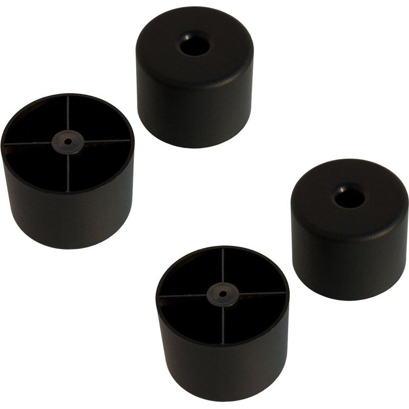 4er-set Möbelfüße 50 Mm X 30 Mm – Robuster Kunststoff – Runde Form Für Sofa, Tisch, Sessel – Schnellbefestigung
