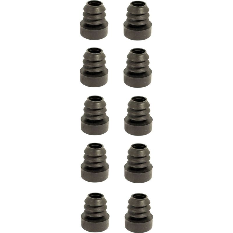 10er-pack Kunststoff-fußkappen Für 15-mm-rohre – Flügelform – Möbelschutz – Erhöhte Stabilität