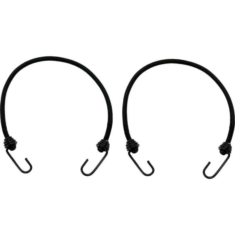 2x 500 Mm Elastische Bungee-seile Mit Schwarzen Stahlhaken, Universelle Bungee-seile Für Fahrräder, Anhänger, Autos Und Traktoren