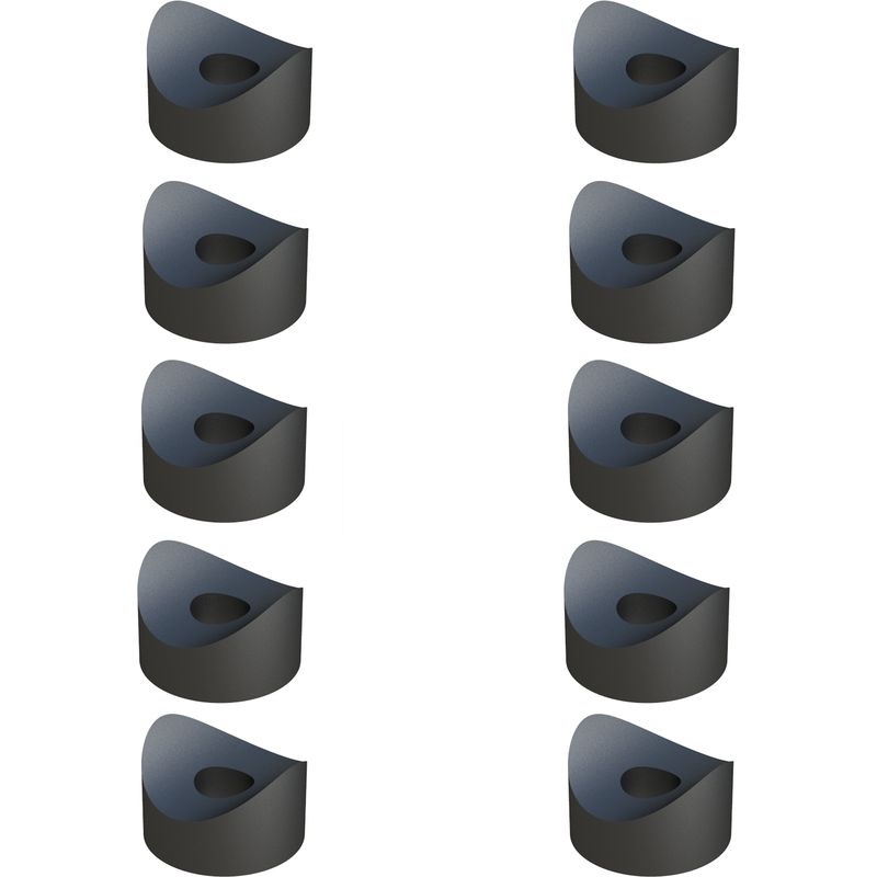 Packung Mit 10 Konkaven Pe-kunststoff-abstandshaltern, D = 17 Mm, D = 6 Mm, L = 5 Mm – Rohr- Und Wellenlagerung – Für Technische Anwendungen