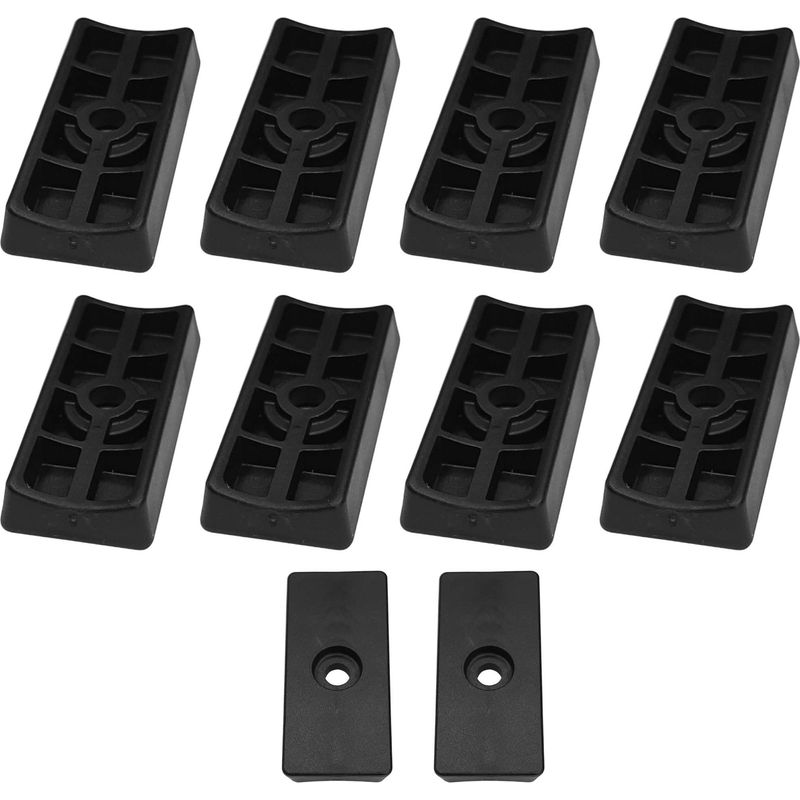 Set Mit 10 Schwarzen Kunststoffkappen Für Freischwinger-stuhlbeine – Schützt Parkettböden – Rohrdurchmesser 40 Mm – Länge 49,5 Mm