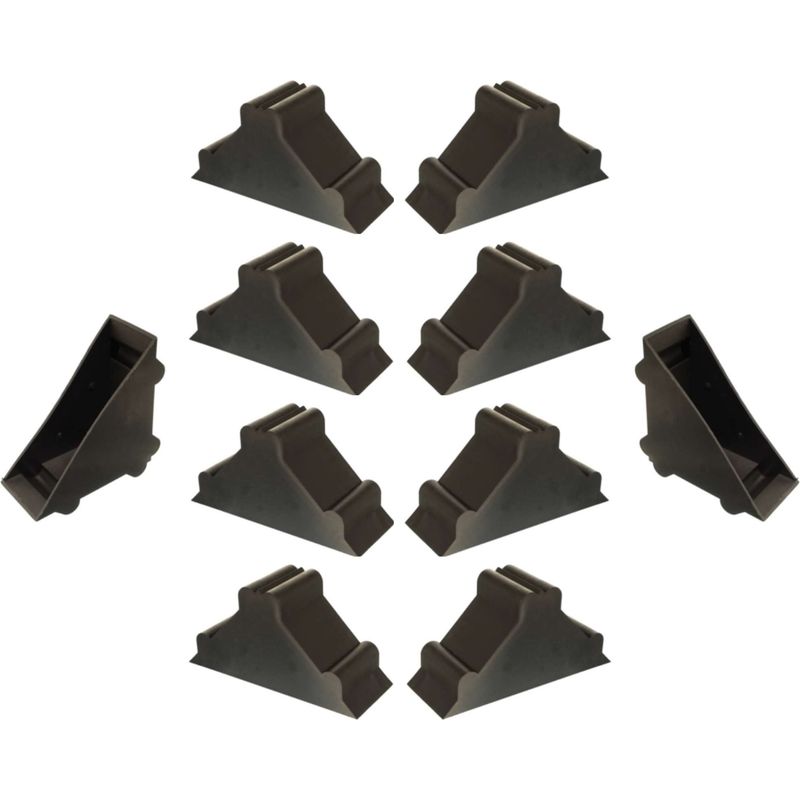 10 Schwarze, Dreieckige Eckenschutzpads Aus Kunststoff, Universell Einsetzbar, Endkappen Für Glas, Holz, Möbel, Tische Und Spiegel, Für Materialstärken Von 5–6 Mm
