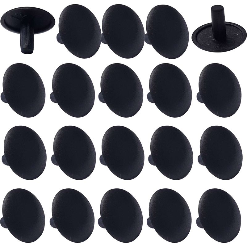 20 Universelle Kunststoff-schraubenabdeckungen Für 3x12x6mm Kreuzschlitzschrauben, Schwarz