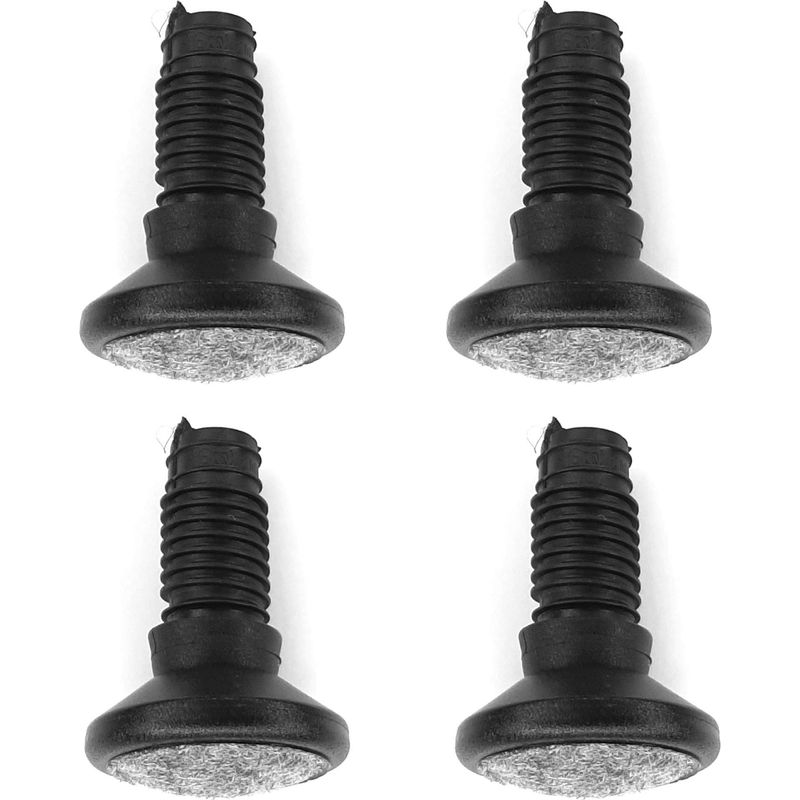 4er-set Versenkte Füße Für Runde Drehbeine – Pa 6-kunststoff Mit Filzgleiter – Durchmesser 25 Mm X 16 Mm – Schützt Parkettböden