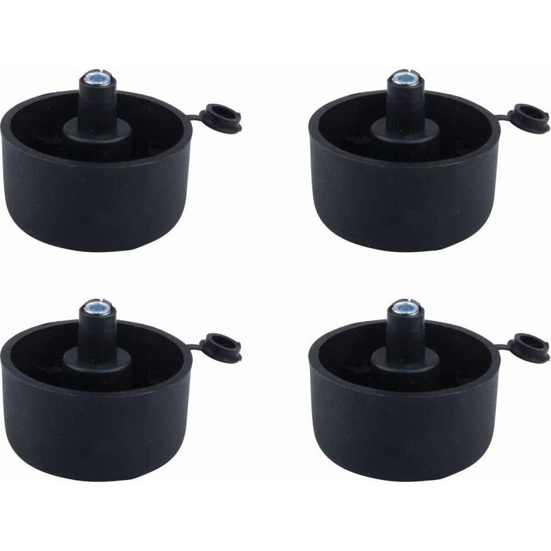Verstellbarer Schwarzer Kunststoff-möbelfuß – Höhe 42 Mm – Verstellbereich Bis Zu +28 Mm – Tragkraft 100 Kg – Für Tv-ständer, Sofas, Schränke