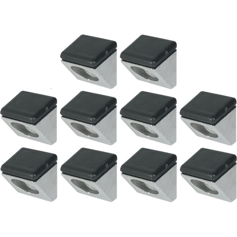 10 Verzinkte Regalwinkel Aus Aluminiumlegierung Mit Schwarzer Kunststoffbeschichtung, Zum Einschrauben, Ø 5 Mm, Für Möbel, Schränke Und Regalböden