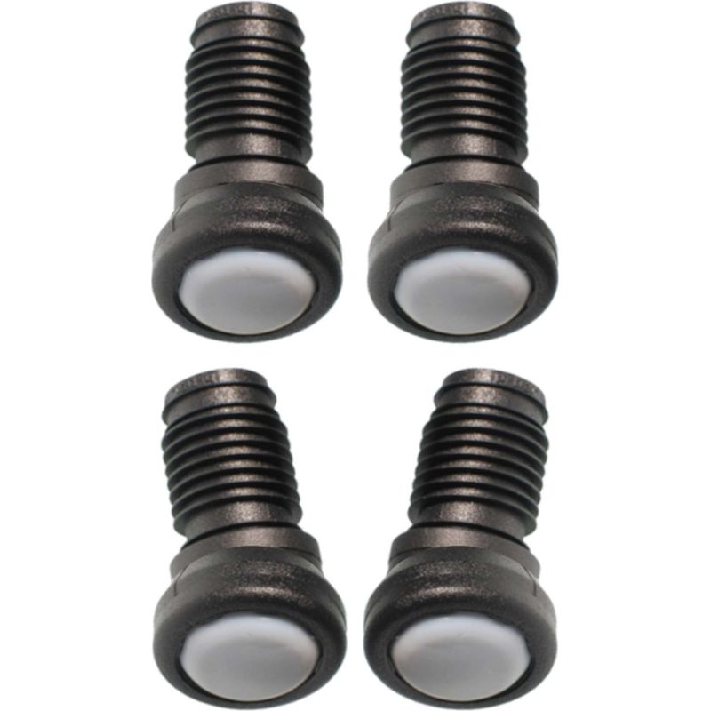 Set Mit 4 Verstellbaren, Versenkten Endkappen Aus Ptfe-teflon – 25 Mm Basisdurchmesser – Kompatibel Mit 20-mm-rohren – Bodenschutz