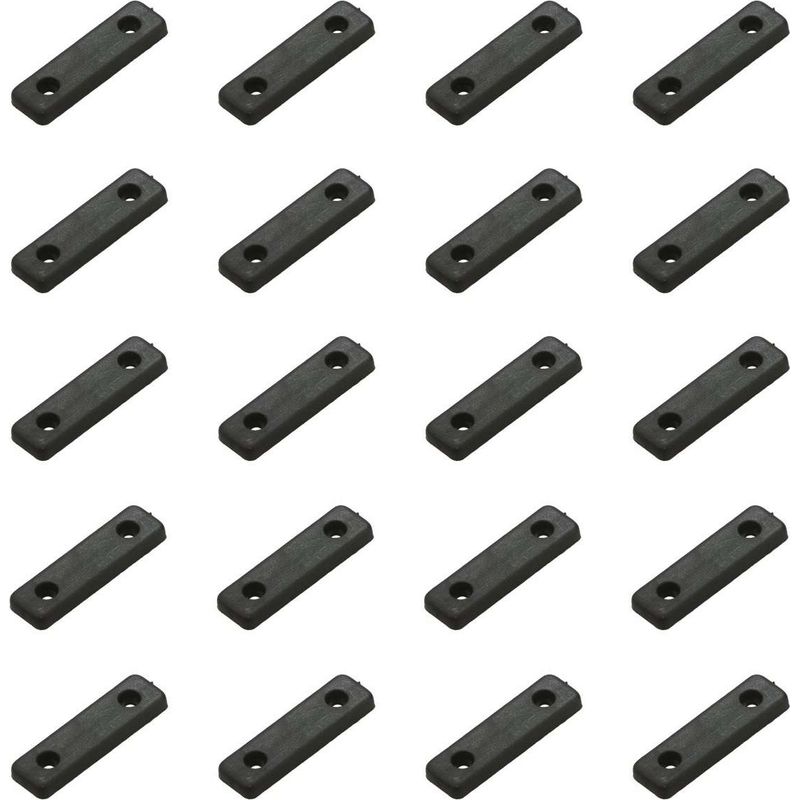 Set Mit 20 Schwarzen Kunststoff-möbelgleitern – Anschraubbare Möbelfüße 50 X 14 X 5 Mm – Bodenschoner Für Stühle Und Tische