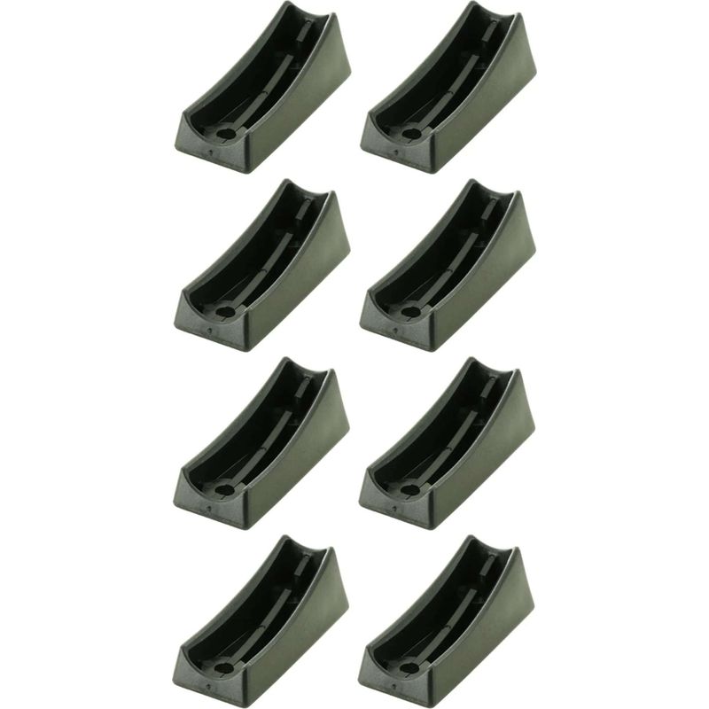 Schwarze Kunststoff-schutzkappen Für Freischwinger-stuhlbeine – 22 Mm Rohrdurchmesser – 71 Mm Länge – Zum Anschrauben