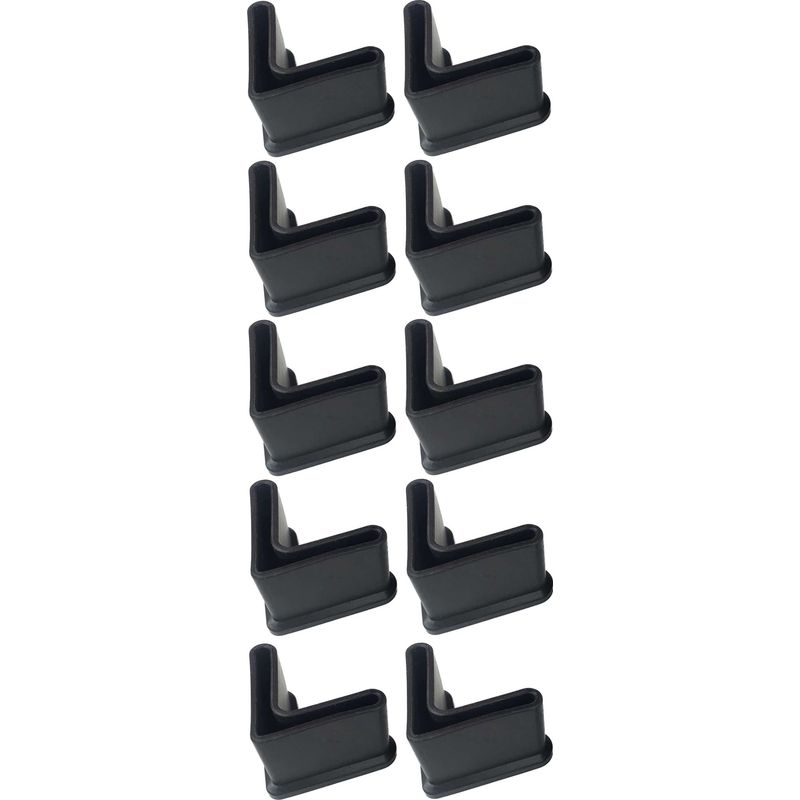 Set Mit 10 Möbelgleitern – Weiche Pvc-kunststoffspitzen – Maße 40 X 40 Mm – Einfache, Werkzeuglose Montage