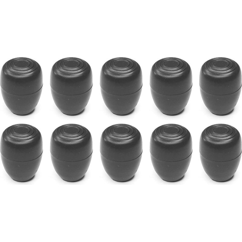 10x Stuhlbein-rohrendkappen, Rund, Schwarz, Verstärkter Boden, 7 Mm Durchmesser
