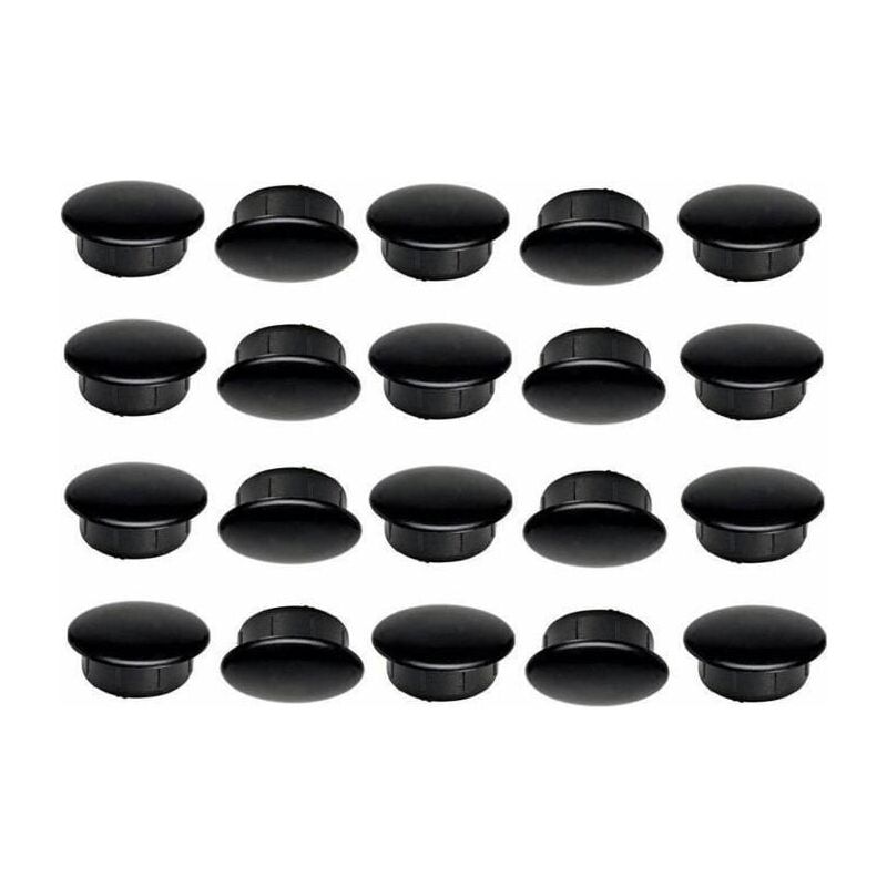 Packung Mit 20 Schwarzen Kunststoffstopfen 8 Mm X 10 Mm – Schraubenabdeckungen Für Beengte Platzverhältnisse – Schutz Vor Staub Und Feuchtigkeit