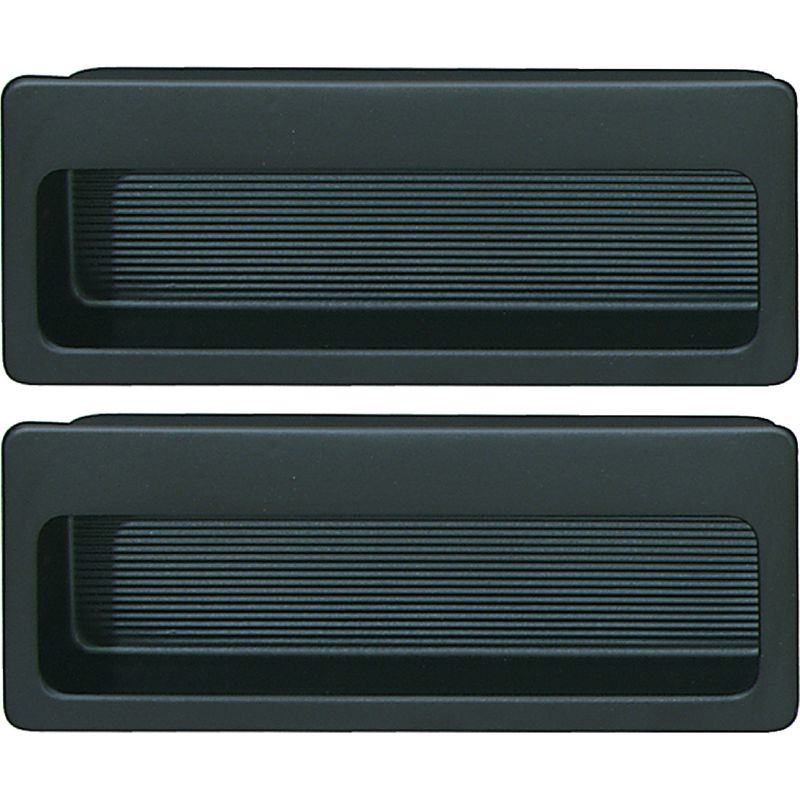 Rechteckiger, Eingelassener Griff Aus Mattschwarzem Stahl, 75 X 32 Mm – Unsichtbare Integration In Möbel – 2er-pack