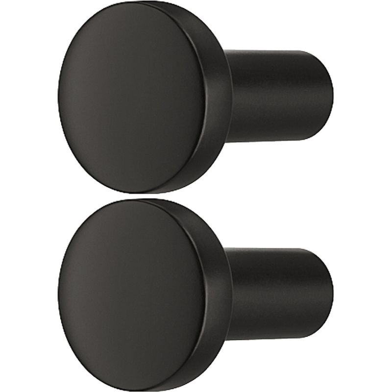 2 Runde Möbelknöpfe Ø 20 Mm Aus Verzinkter Legierung, Für Schränke, Schubladen, Türen, Elegantes Design, Küche, Bad, Mattschwarz Lackiert
