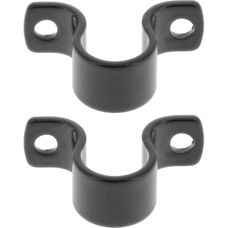 2x Schwarze Aluminium-espagnolette-kragen, 30 Mm Mittenabstand, Für Drehfensterläden Und -rollläden, Anschlag/halterung