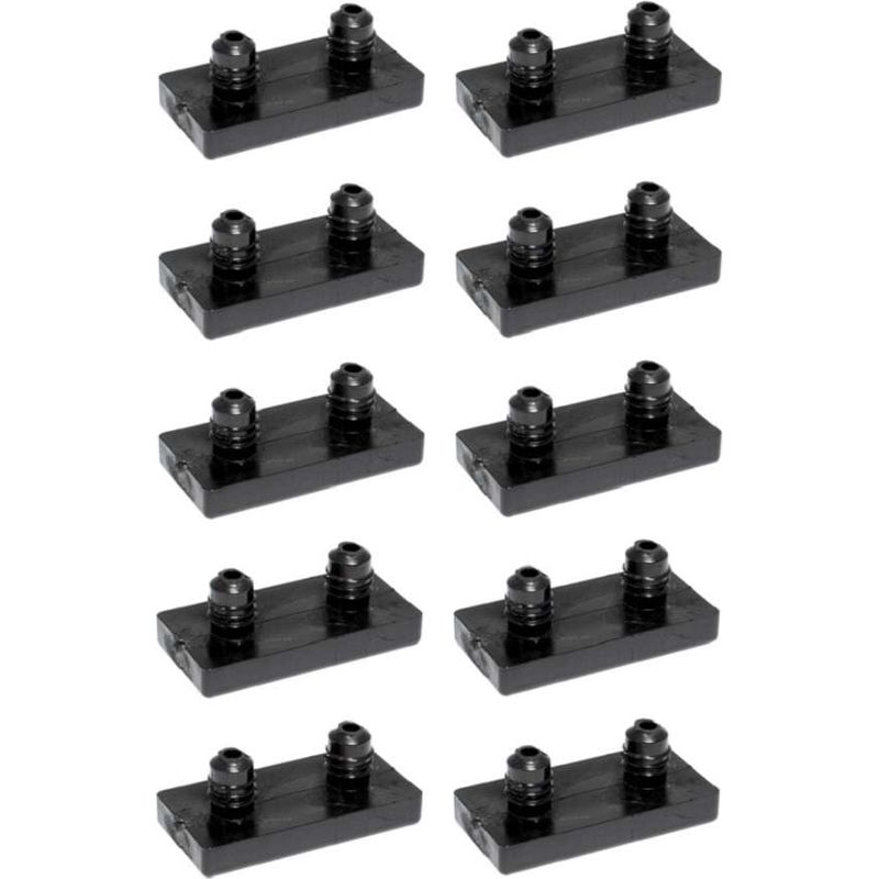 Set Mit 10 Schwarzen Stuhlbeinkappen Aus Kunststoff – Abmessungen 30 X 15 Mm – Bodenschutz – Einfache Befestigung Mit Zentrierstiften
