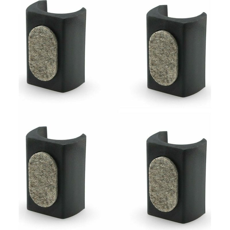 Set Mit 4 Kunststofffüßen (24–25 Mm) – Rechteckige Filzgleiter Für Stühle – Schutz Für Parkettböden