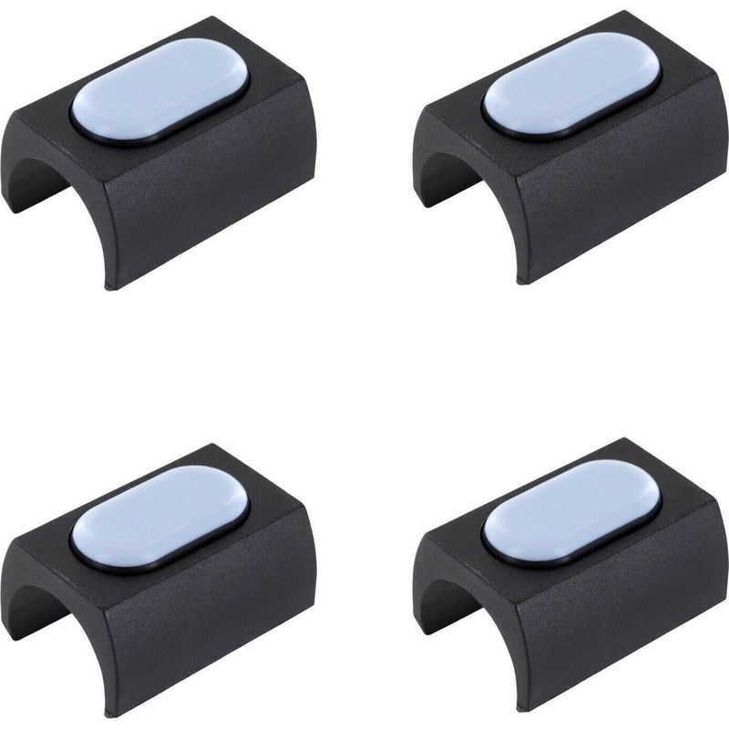 Set Mit 4 Kunststoff-stuhlbeinkappen (16–17 Mm) – Rechteckige Ptfe-teflongleiter – Schutz Für Parkettböden