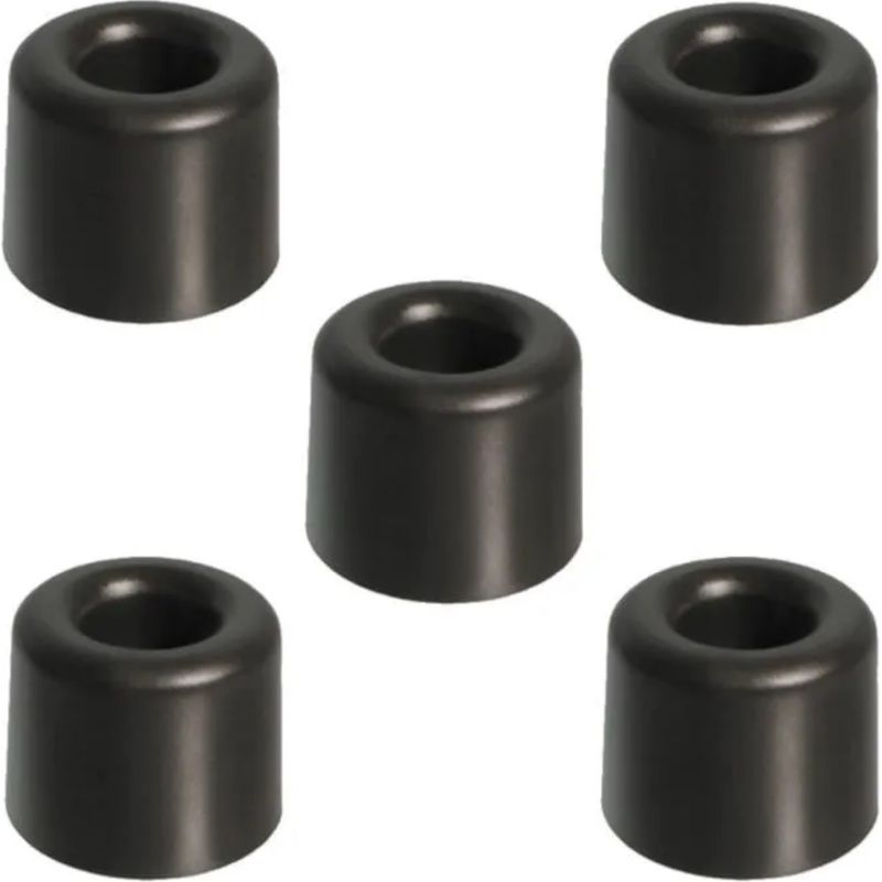 Set Mit 5 Schwarzen Möbelfüßen Aus Pvc-kunststoff, 30 Mm – Türstopper – Schraubbefestigung – Für Hartholz Und Teakholz