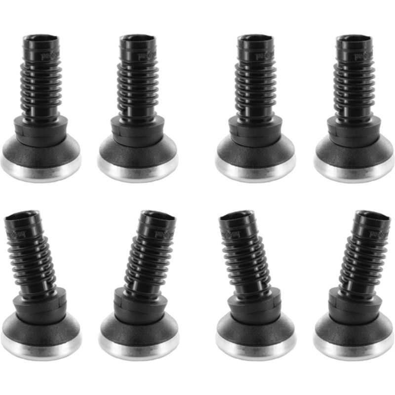 Set Mit 8 Versenkten Endkappen Aus Edelstahl – 25 Mm Drehbarer Gleitsockel – Für Rohre Mit 16 Mm Durchmesser – Für Den Professionellen Einsatz
