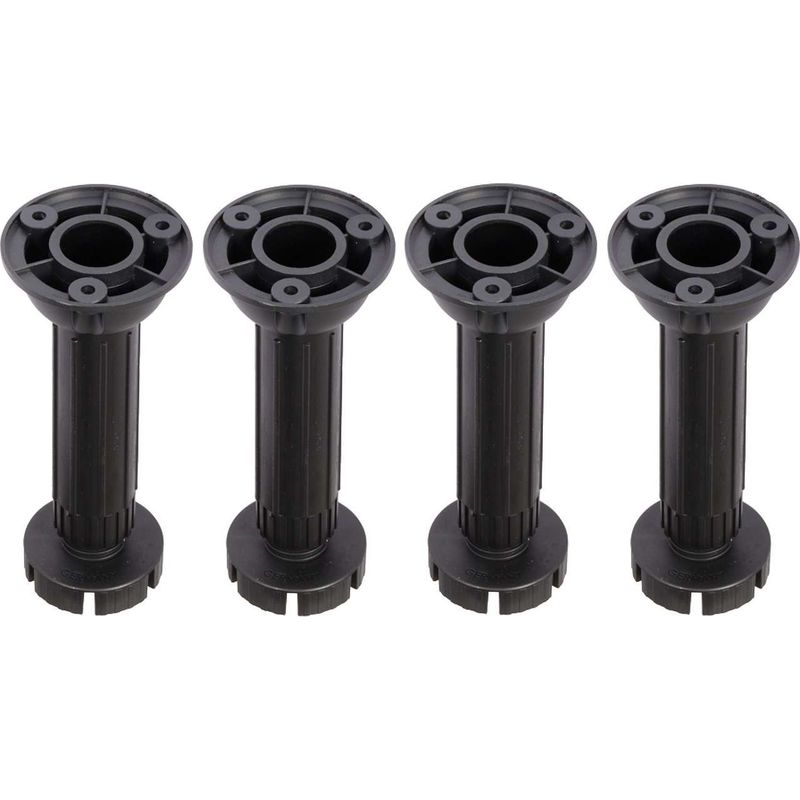 Verstellbare Möbelfüße (4 Stück) – Höhe 120 Mm – Rund, Kunststoff – Für Küche Und Bad – Standfuß