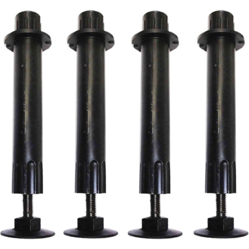 Verstellbares Bettbein 160 Mm – Schwarzes Kunststoffrohr – Verstellbar Bis 100 Mm – 4er-set – Für Lattenroste