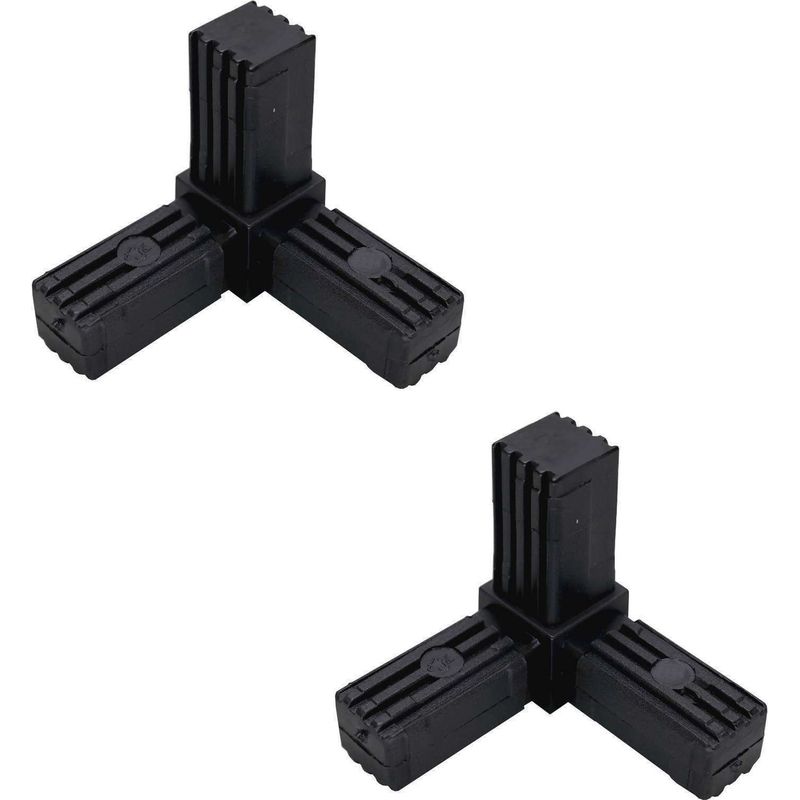 20-mm-vierkantrohr-y-verbinder (3-wege) – 2er-pack – Kunststoff Für Regalsysteme – Fortgeschrittene Heimwerkeranwendungen