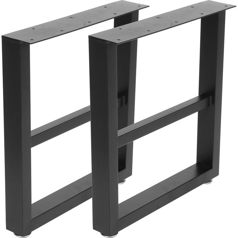 Gistuch – Schwarze Tischbeine Aus Eisen – 2er-set – Maße: 39,5 X 8 X 44,5 Cm – Tragkraft: 363 Kg – Schnelle Montage Mit Schraubenset
