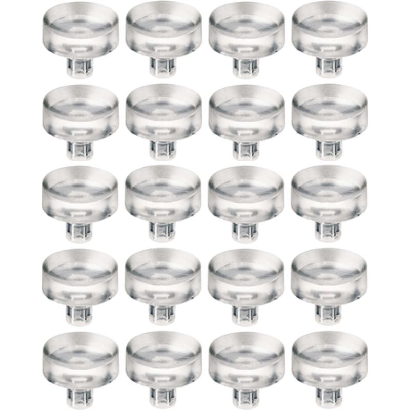 Schwenkbare Spiegelglas-schutzhalterungen 15 X 5 X 5 Mm – Transparentes Tpe-gummi – 20er-pack – Für Möbel Und Regale